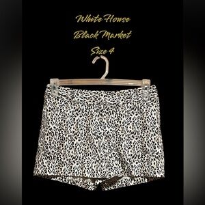 White House Black Market Leopard Print Shorts Gently Worn Size 4